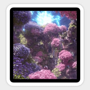 Nature Portal To Paradise Colors Sticker